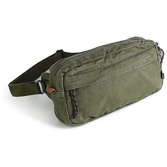 Men’s Crossbody Pack - Canvas Daily Essentials Sling Bag Olive